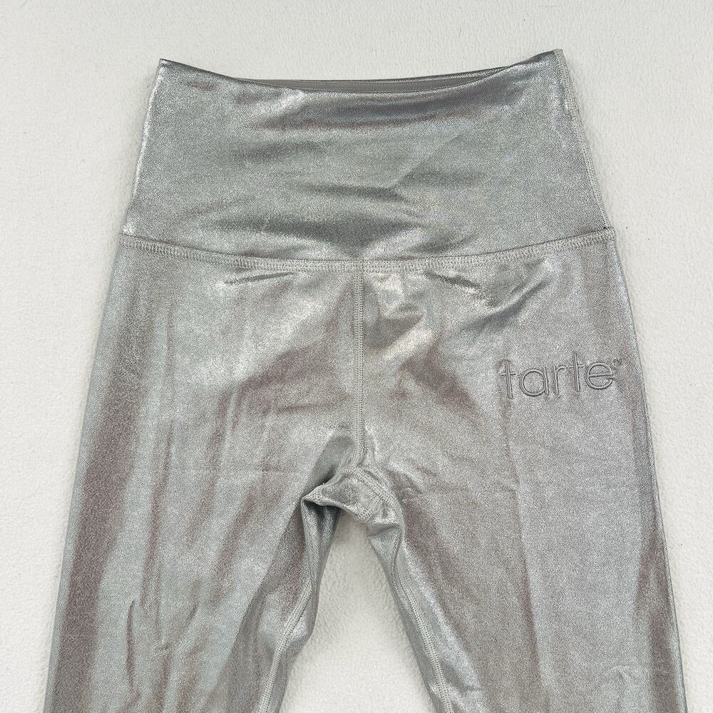 Beyond Yoga x Tarte Liquid Foil Shine Silver High Waisted Midi 24” Legging S